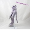 Doudou Tiger Katze MAX / SAX gestreift violett grau Carrefour 32 cm