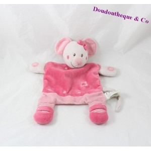 Doudou Dudou Maus NICOTOY rosa Blume Knoten rosa 25 cm