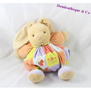 Doudou boule lapin KALOO abeille orange 18 cm