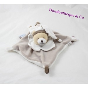 Doudou flat bear DOUDOU AND COMPAGNY Beige soft softie seeds 18 cm