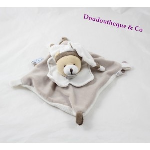 Doudou orso piatto DOUDOU E COMPAGNY Beige semi morbidi morbidi 18 cm