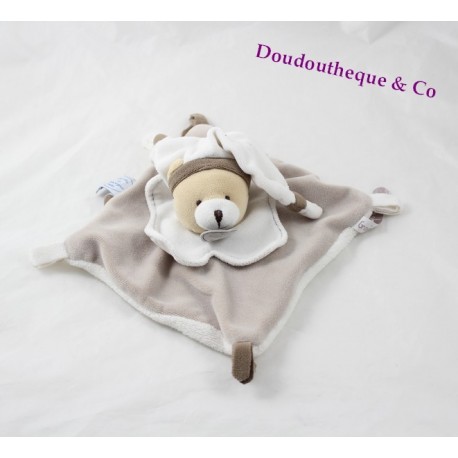 Doudou flat bear DOUDOU AND COMPAGNY Beige soft softie seeds 18 cm