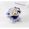 Doudou Ours boule DOUDOU ET COMPAGNIE bleu 13 cm  	