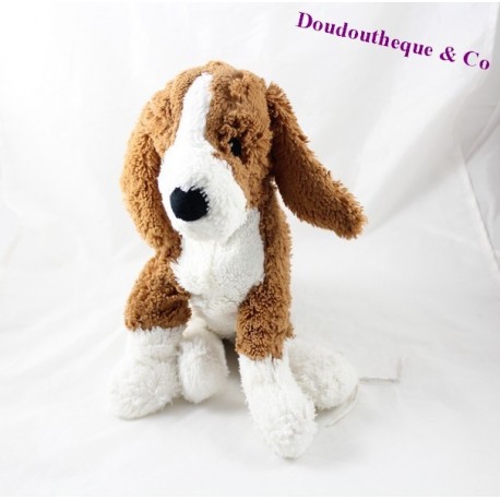 Peluche chien IKEA marron blanc Beagle 36 cm