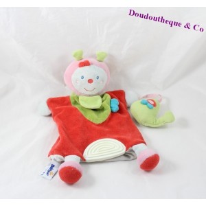 Doudou marionnette coccinelle BABYSUN grenadine grelot 27 cm