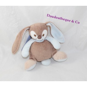 Musical soft toy Emil rabbit NATTOU Emil and Rosy blue brown 17 cm