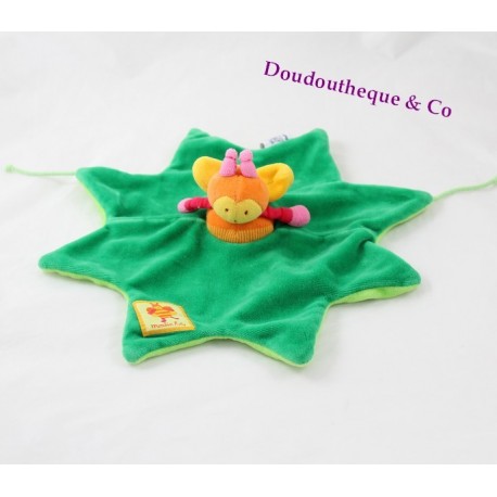 Doudou flach Biene MOULIN ROTY Louna Grünes Blatt Stern 30 cm Doudou flach Biene MOULIN ROTY Louna Grünes Blatt Stern 30 cm