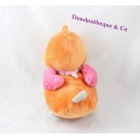 Doudou Ours Plat Orange Et Rayé Multicolore Noukie's 