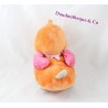 Doudou Ours Plat Orange Et Rayé Multicolore Noukie's 