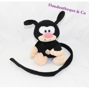 Toalla negra de bebé Marsupilami AJENA NOUNOURS 16 cm sentado