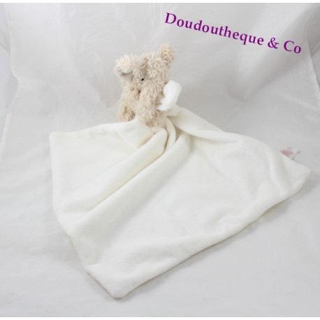 Doudou elephant PRIMARK EARLY DAYS cream white handkerchief 45 cm Doudou elephant PRIMARK EARLY DAYS cream white handkerchief 45 cm
