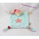 Flat cuddly toy cat KALOO Bliss red star flower knots 28 cm