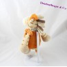 Peluche musical Zamba NOUKIE'S orange et beige 25 cm