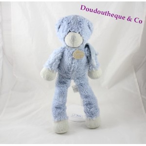 Doudou DOUDOU und Firma Bären Bonbon trägt blau lange Beine 37 cm