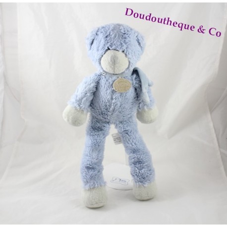 Doudou DOUDOU und Firma Bären Bonbon trägt blau lange Beine 37 cm Doudou DOUDOU und Firma Bären Bonbon trägt blau lange Beine 37 cm
