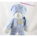 Porta il Doudou DOUDOU e azienda bonbon orsi blu lungo gambe 37 cm