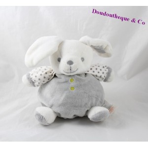 Doudou Kaninchen OBAÏBI grau weiße Kugel Stern 20 cm