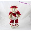 Teddybären DOUDOU und Firma Nanou weiß rot 32 cm