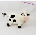 Peluche, doudou vache HISTOIRE D'OURS blanche et noire 18 cm