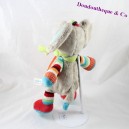 Elefant Plüsch TEX BABY grau gestreift Wolle 30 cm