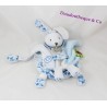 Doudou Marionette Bunny BLANKIE und Firma Tattoo Blumen blau 25 cm