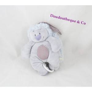 Doudou couverture l'âne Paco NOUKIE'S bleu beige collection XL