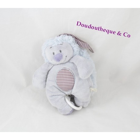 Doudou couverture l'âne Paco NOUKIE'S bleu beige collection XL Doudou couverture l'âne Paco NOUKIE'S bleu beige collection XL