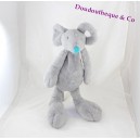 Plush mouse HAPPY HORSE gray nose and navel blue turquoise 45 cm