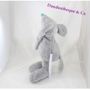Plush mouse HAPPY HORSE gray nose and navel blue turquoise 45 cm