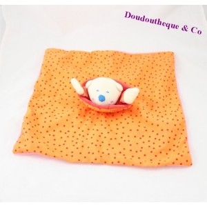 Doudou Ours plat HABA orange et rose