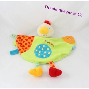 Doudou flachen Ente Huhn BABYSUN Explorer Beißring 27 cm