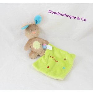 Peluche doudou Chien SUCRE D'ORGE blanc vert 