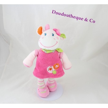 Doudou Kuh rosa Käfigen Vögel bestickt 28 cm NICOTOY Doudou Kuh rosa Käfigen Vögel bestickt 28 cm NICOTOY