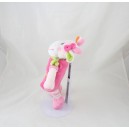 Doudou cow pink cages birds embroidered 28 cm NICOTOY