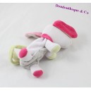 Blanky dog pacifier attached sugar peas pink green flower 18 cm