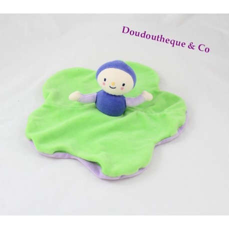 DouDou bambola piatto Dim Dam Doum MOULIN ROTY verde viola Roumanoff Katherine