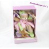 Doudou conejito plano frazada y compañía Lila rosa púrpura verde 24 cm