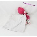 Doudou Taschentuch Puppe COQUELICOT rosa-weißen Blüten 20 cm