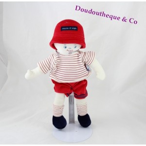 Marine di bambola panno ragazzo candy CANE rosso cm 29