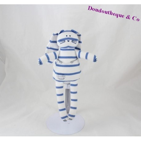 Doudou Kaninchen kleine Boot die Streifen Streifen blau weiß 25 cm Doudou Kaninchen kleine Boot die Streifen Streifen blau weiß 25 cm