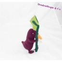 Doudou pingouin TROUSSELIER feuille violet vert 19 cm