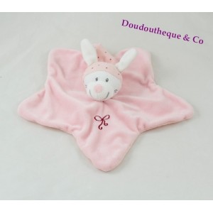 Doudou conejo plana rosa estrella Capo con guisantes 22 cm NICOTOY