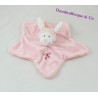 Doudou rabbit flat pink star bonnet with peas 22 cm NICOTOY