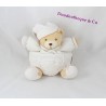 Doudou boule ours KALOO Dragée blanc broderies 18 cm