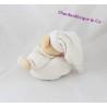 Doudou boule ours KALOO Dragée blanc broderies 18 cm