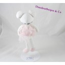 Doudou ratón tutú de bailarina rosa REPETTO MARÈSE 24 cm