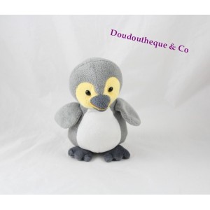 Peluche pinguino KINDER peluche pubblicitario grigio giallo 18 cm