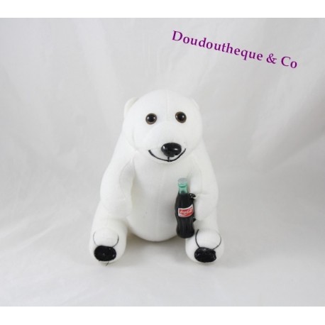 Oso de peluche oso de peluche de publicidad COCA COLA blanco 20 cm