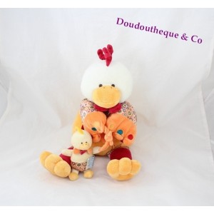 Stuffed Chicken Don and company Poupilou with its 35 cm chick