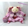 Doudou marioneta frazada conejito y compañía agradable resplandor brillante rosa DC2159 25 cm